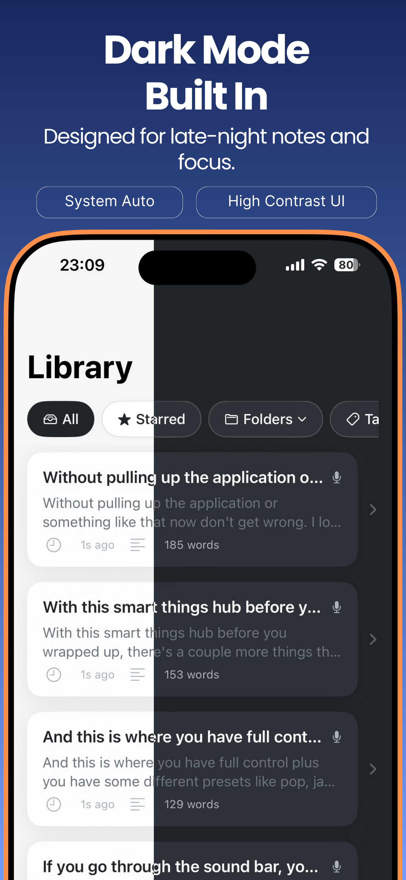 Dictation App - Settings