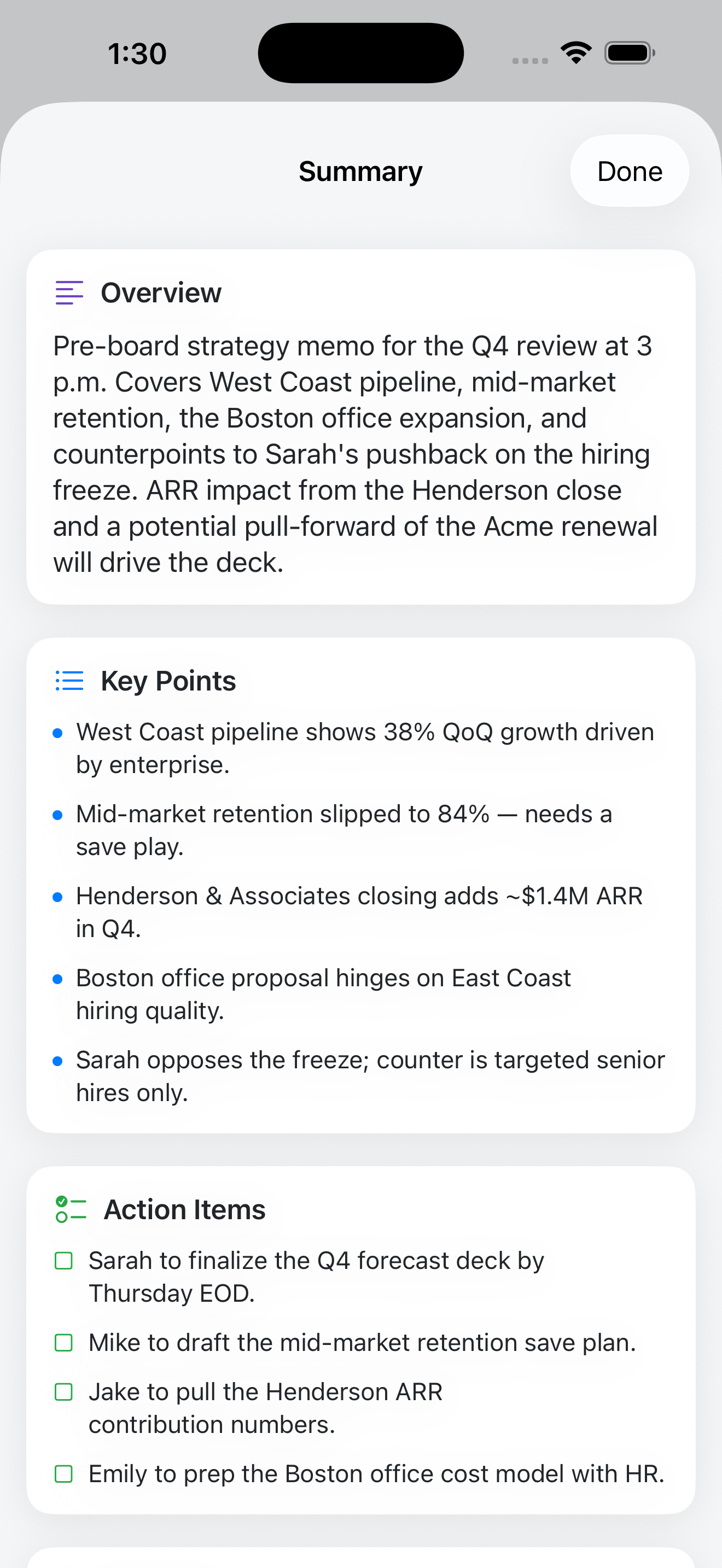 AI Summary in Dictation Pro